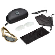 Revision ballistische Sonnenbrille ShadowStrike Essential Kit tan mit klar-transparent / rauch-getnt Wechselglsern