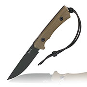 ANV Knives Outdoormesser P200 Sleipner Stahl Cerakote schwarz/oliv inkl. Kydexscheide