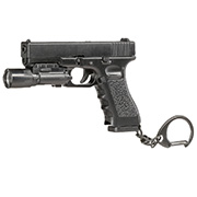 WoSport Schlsselanhnger G17 Pistole mit Lampe 1:4 Miniaturmodell schwarz