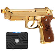 G&G GPM92 GP2 Vollmetall GBB 6mm BB Gold-Chrome inkl. Pistolenkoffer - Walnussholz Limited Edition