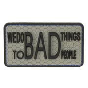 JTG 3D Rubber Patch mit Klettflche We Do Bad Things... Insider Patch steingrau-oliv/schwarz