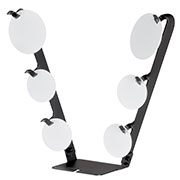 WoSport V-Shaped The Ladder Target mit 6 Zielen Metall Pendelspiel schwarz