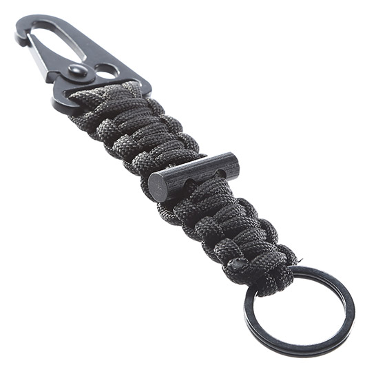 Barbaric Paracord Lanyard  Schlsselanhnger mit Feuerstarter schwarz