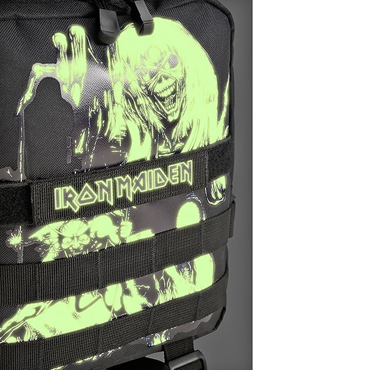 Brandit Rucksack Cooper Iron Maiden NOTB 40 Liter Large schwarz Glow in the dark Bild 7