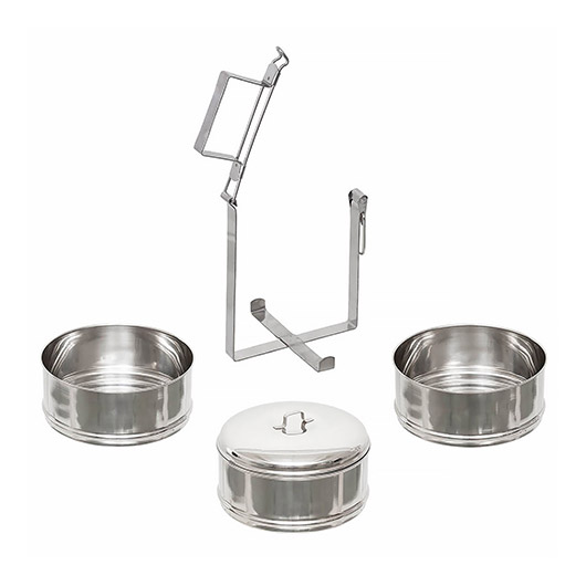 Fox Outdoor Speisebehlter Edelstahl 3-teilig silber Bild 1