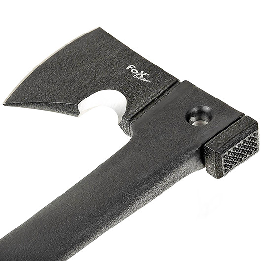 Fox Outdoor Survival Axt schwarz mit integriertem Messer, Feuerstarter und Signalpfeife inkl. Scheide Bild 2