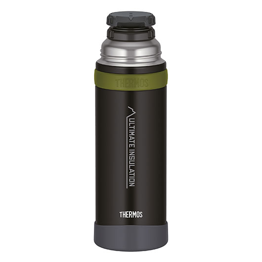 Thermos Isolierflasche Mountain Beverage 0,75 Liter matt schwarz inkl. Trinkbecher Bild 1