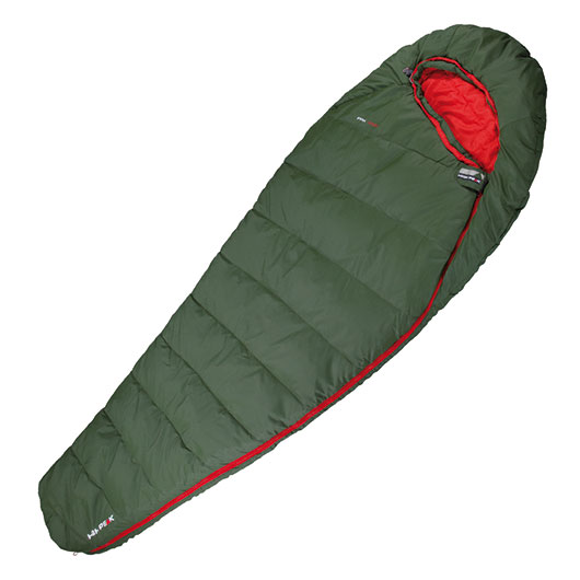 High Peak Mumienschlafsack PAK 1000 ECO grn/rot bis zu 190 cm Krpergre