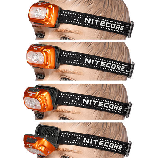 Nitecore LED-Stirnlampe NU31 - 550 Lumen orange inkl. USB-C Ladekabel und Kopfband Bild 2