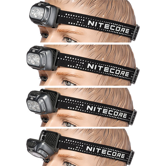 Nitecore LED-Stirnlampe NU31 - 550 Lumen grau inkl. USB-C Ladekabel, Kopfband und Diffusor-Kappe Bild 2
