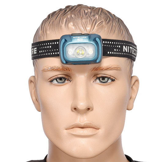 Nitecore LED-Stirnlampe NU31 - 550 Lumen blau inkl. USB-C Ladekabel und Kopfband Bild 1