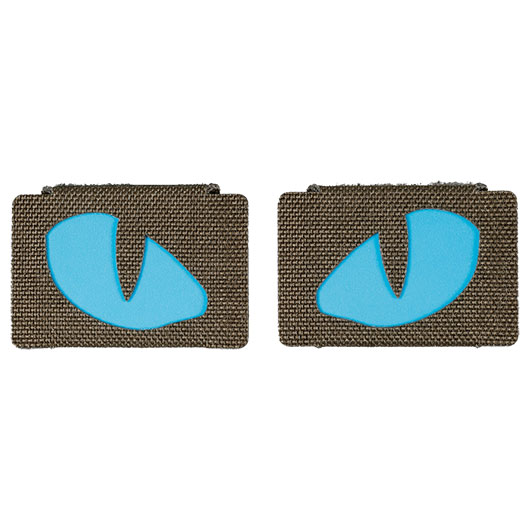 M-Tac Lasercut Molle Stripes Tiger Eyes oliv/blau nachleuchtend 2er Set Bild 1