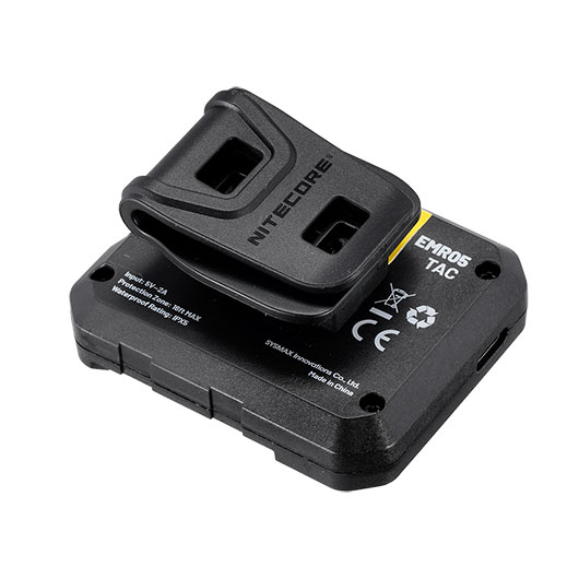 Nitecore Mckenabwehrgert EMR05 TAC schwarz inkl. USB-C Ladekabel und MOLLE Halterung Bild 3