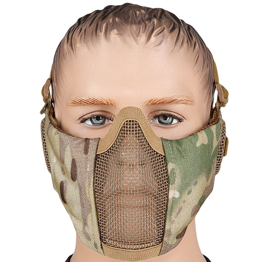 WoSport WST Battlefield Glory Airsoft Gittermaske Lower Face mit Ohrabdeckung camo Bild 1