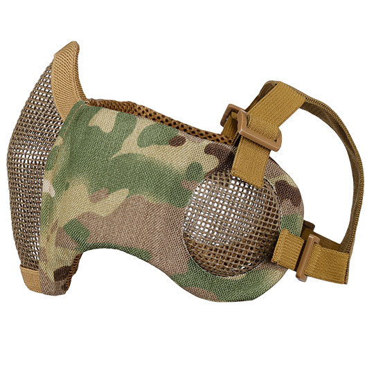 WoSport WST Battlefield Glory Airsoft Gittermaske Lower Face mit Ohrabdeckung camo Bild 6