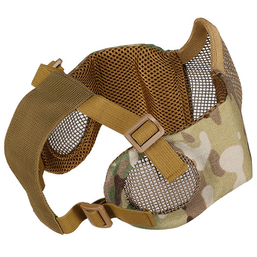 WoSport WST Battlefield Glory Airsoft Gittermaske Lower Face mit Ohrabdeckung camo Bild 7