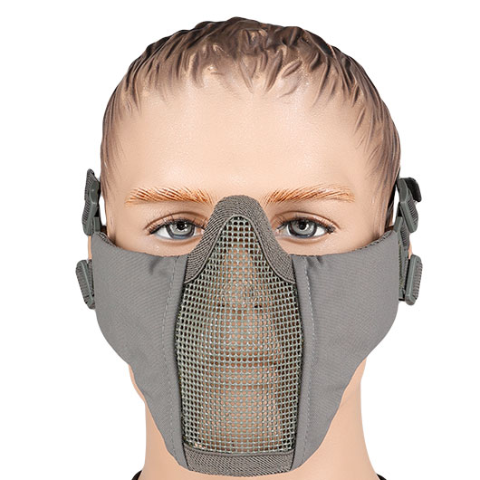 WoSport WST Glory Airsoft Gittermaske Lower Face grau Bild 1