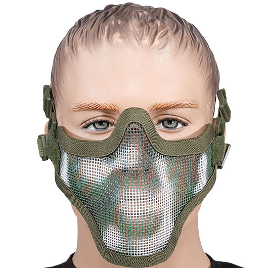 WoSport WST Scout V1 Airsoft Gittermaske Lower Face woodland Bild 1