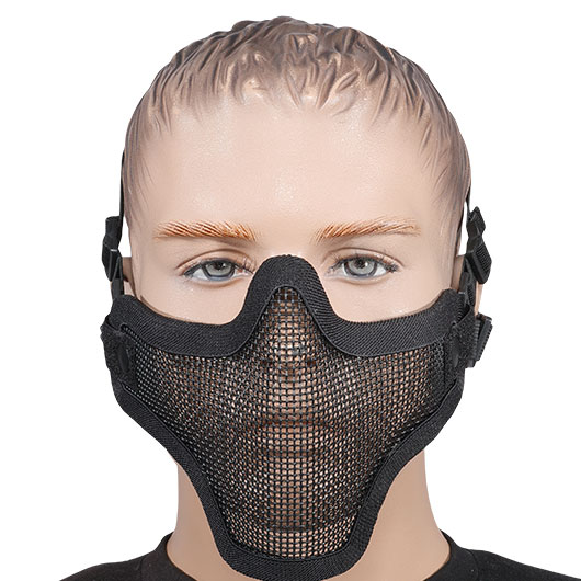 WoSport WST Scout V1 Airsoft Gittermaske Lower Face schwarz Bild 1