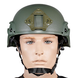 WoSport Airsoft Helm MICH 2000 Standard Style mit NVG Mount verstellbar oliv Bild 1