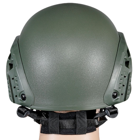 WoSport Airsoft Helm MICH 2000 Standard Style mit NVG Mount verstellbar oliv Bild 4