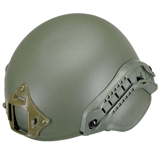 WoSport Airsoft Helm MICH 2000 Standard Style mit NVG Mount verstellbar oliv Bild 6