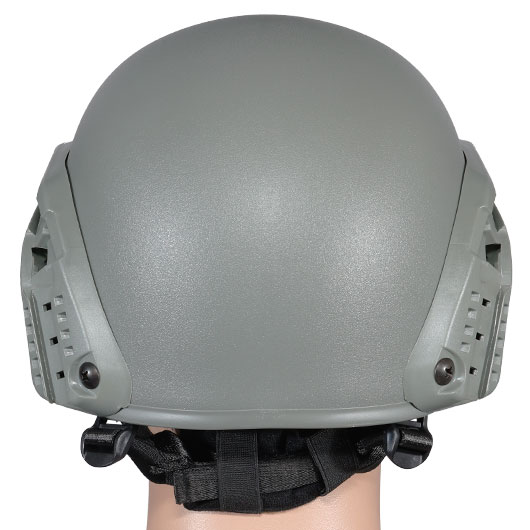 WoSport Airsoft Helm MICH 2000 Standard Style mit NVG Mount verstellbar grau Bild 4