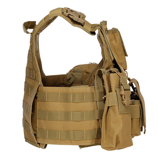 WoSport Kingrin M4 Tactical Molle Vest Einsatzweste tan Bild 7