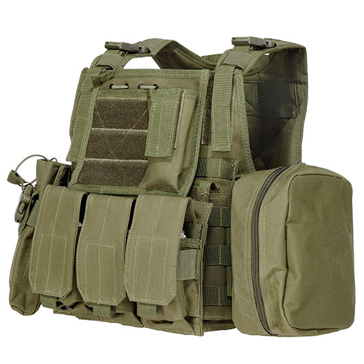 WoSport Kingrin M4 Tactical Molle Vest Einsatzweste oliv Bild 2