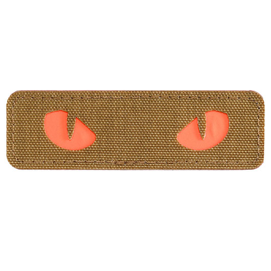 M-Tac Patch mit Klettflche Cat Eyes coyote/rot nachleuchtend