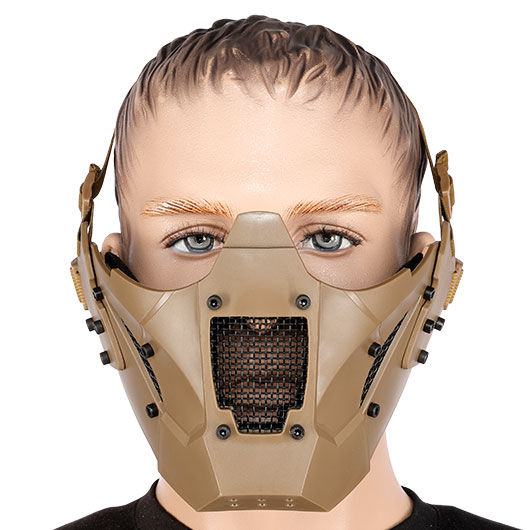 WoSport Iron Warrior Maske Lower Face mit Halterung fr / ohne FAST Helme tan Bild 1