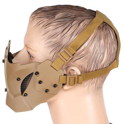 WoSport Iron Warrior Maske Lower Face mit Halterung fr / ohne FAST Helme tan Bild 2