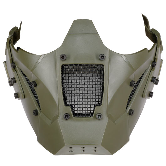 WoSport Iron Warrior Maske Lower Face mit Halterung fr / ohne FAST Helme oliv Bild 5