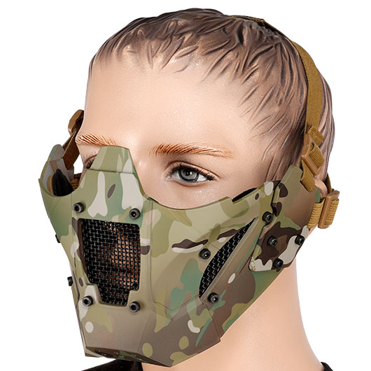 WoSport Iron Warrior Maske Lower Face mit Halterung fr / ohne FAST Helme camo