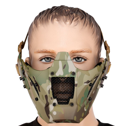 WoSport Iron Warrior Maske Lower Face mit Halterung fr / ohne FAST Helme camo Bild 1