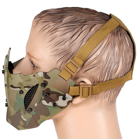 WoSport Iron Warrior Maske Lower Face mit Halterung fr / ohne FAST Helme camo Bild 2