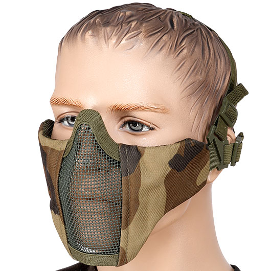 WoSport WST Glory Airsoft Gittermaske Lower Face woodland