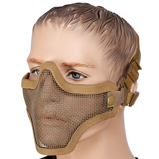 WoSport WST Scout V1 Airsoft Gittermaske Lower Face tan