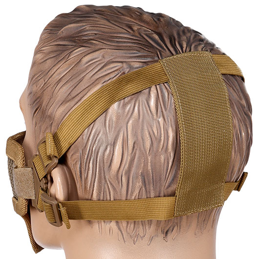 WoSport WST Scout V1 Airsoft Gittermaske Lower Face tan Bild 3