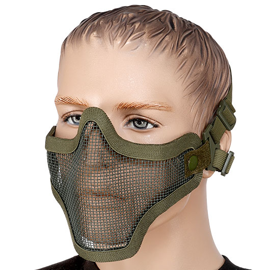 WoSport WST Scout V1 Airsoft Gittermaske Lower Face oliv