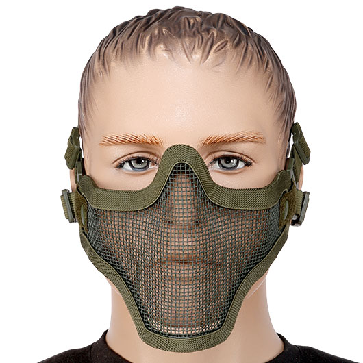 WoSport WST Scout V1 Airsoft Gittermaske Lower Face oliv Bild 1