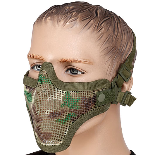 WoSport WST Scout V1 Airsoft Gittermaske Lower Face camo