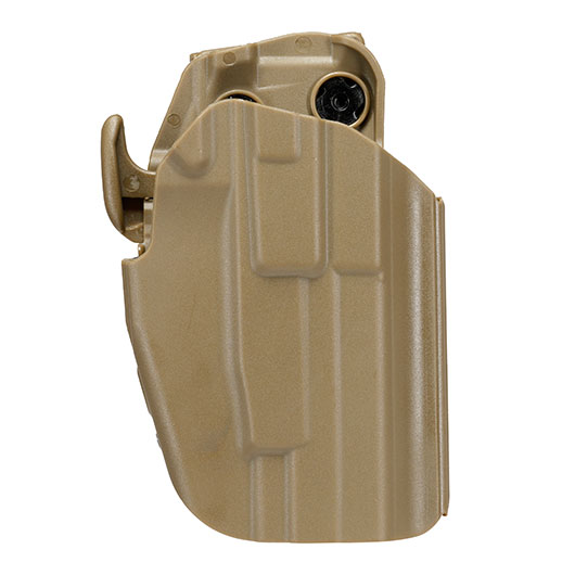 WoSport Universal Type-A Holster Kunststoff m. Grtelhalter fr Pistolen rechts tan