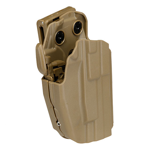 WoSport Universal Type-A Holster Kunststoff m. Grtelhalter fr Pistolen rechts tan Bild 1