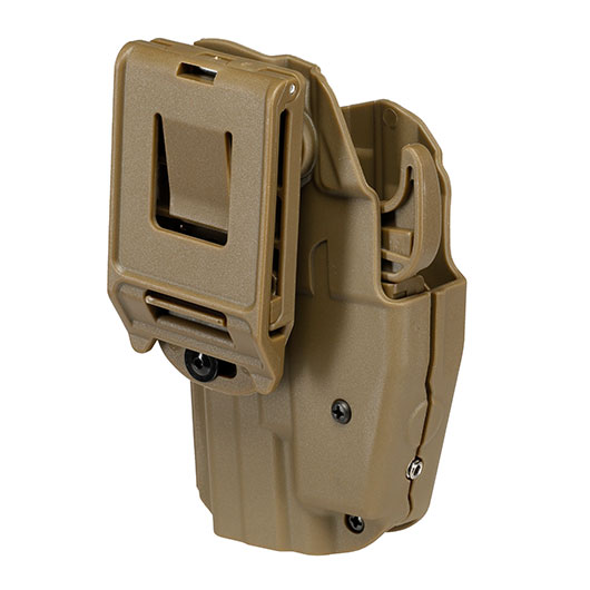 WoSport Universal Type-A Holster Kunststoff m. Grtelhalter fr Pistolen rechts tan Bild 3