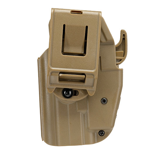 WoSport Universal Type-A Holster Kunststoff m. Grtelhalter fr Pistolen rechts tan Bild 4