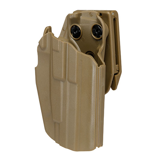 WoSport Universal Type-A Holster Kunststoff m. Grtelhalter fr Pistolen rechts tan Bild 7