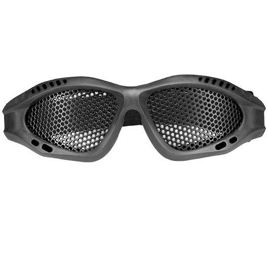 WoSport Tactical Goggle Round-Steelmesh Eye Protection Airsoft Gitterbrille schwarz Bild 1