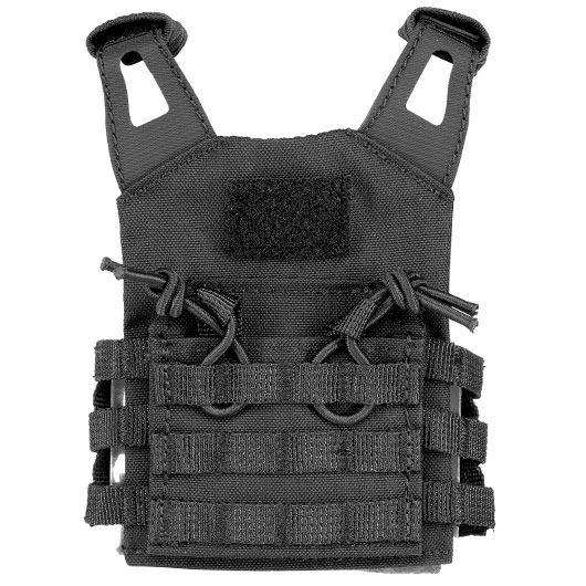 WoSport JPC-Style Mini Plate Carrier / Taktische Modulare Bierweste schwarz Bild 4