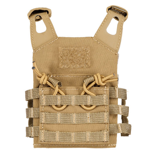 WoSport JPC-Style Mini Plate Carrier / Taktische Modulare Bierweste coyote Bild 4